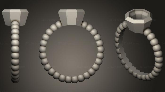 Ювелирные перстни и кольца (Шаровое кольцо35, JVLRP_0285) 3D модель для ЧПУ станка
